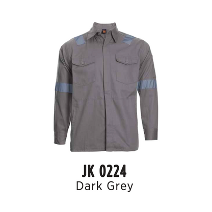 jk0224-work-jacket-with-reflective-tape-cotton-unisex-plain-dark-grey