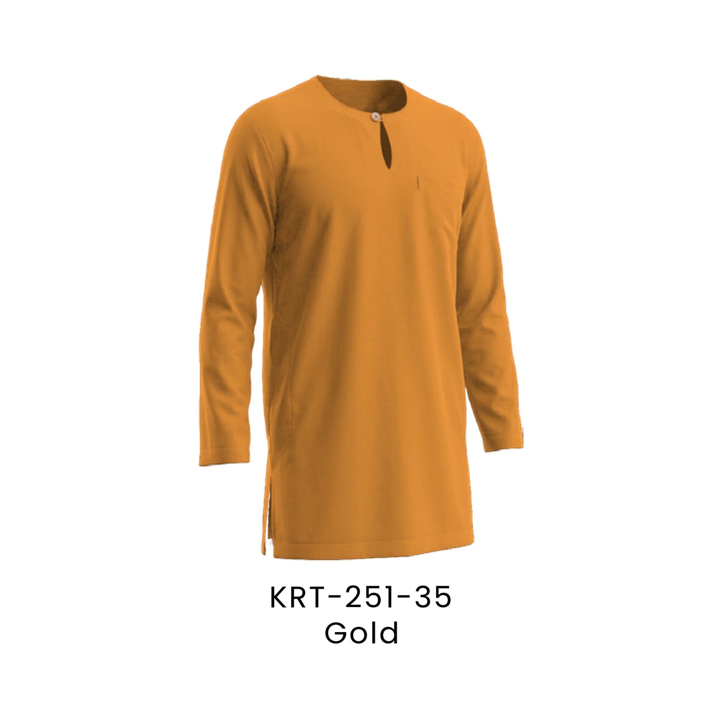 Kurta Teluk Belanga - Toyobo | 170gsm | KRT-251 Regular Fit | Gold | KRT-251-35 | Artiztee