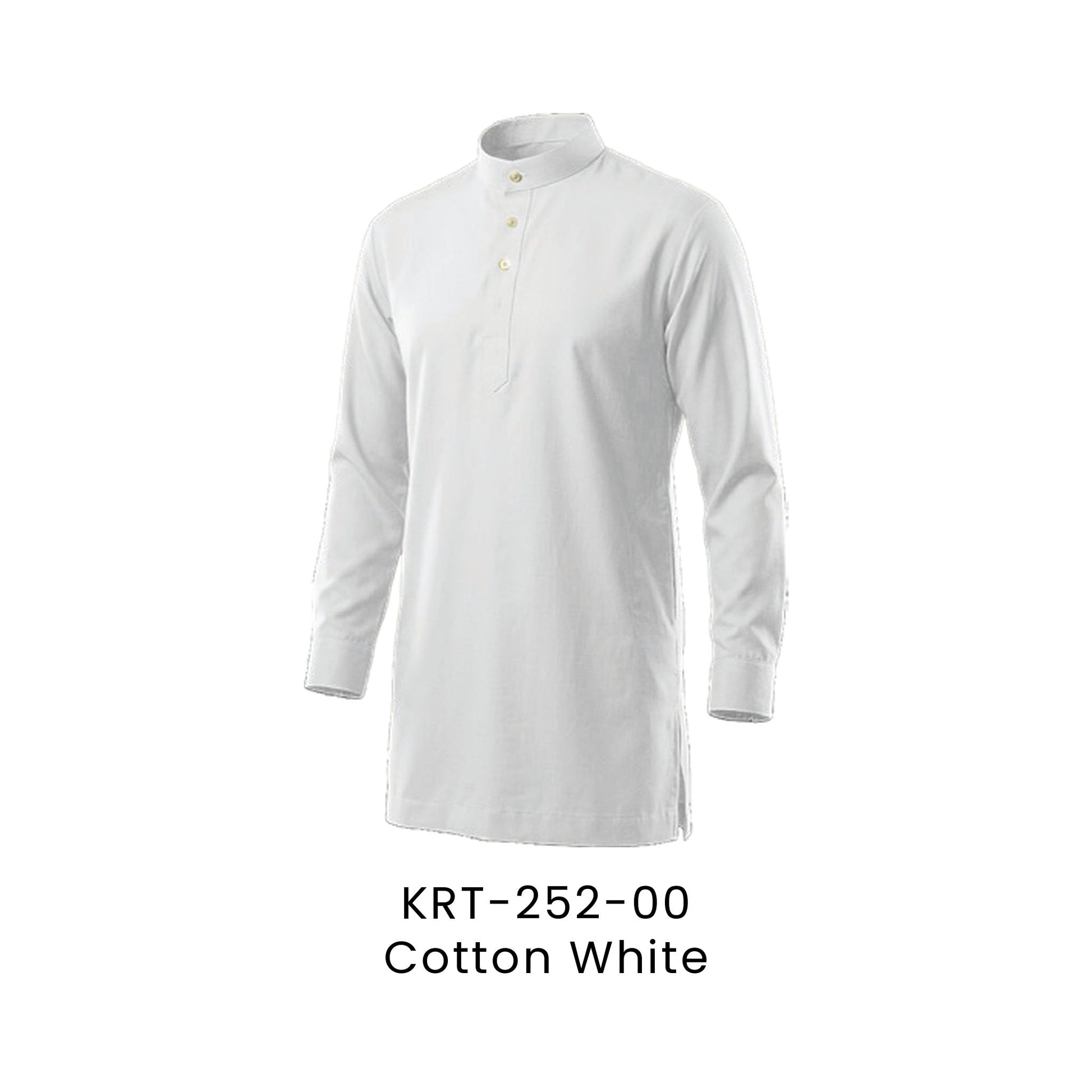 Kurta Cekak Musang - Toyobo | 170gsm | KRT-252 Regular Fit | Cotton White | KRT-252-00 | Artiztee