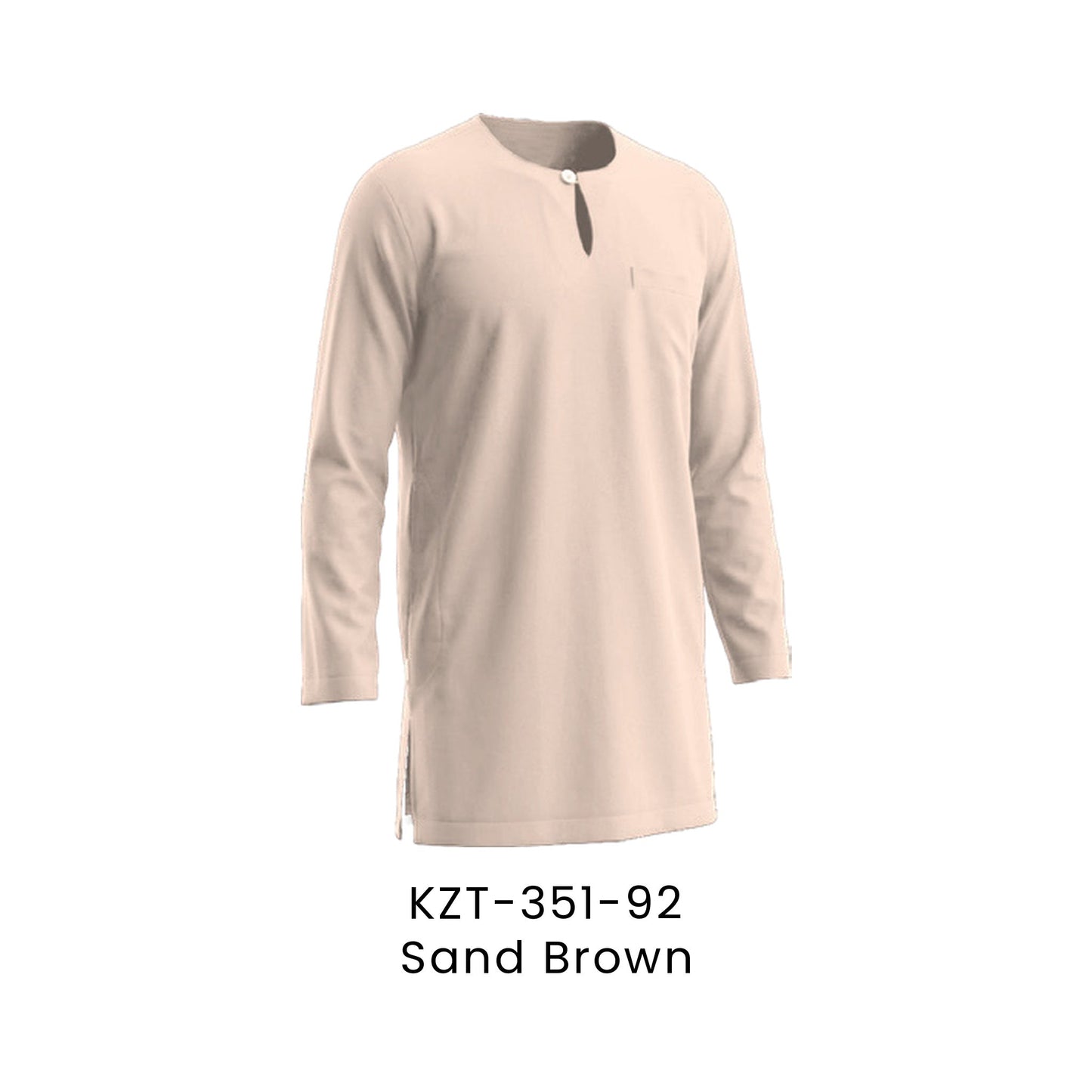Kurta Teluk Belanga - Toyobo | 170gsm | KZT-351 Slim Fit | Sand Brown | KZT-351-92 | Artiztee