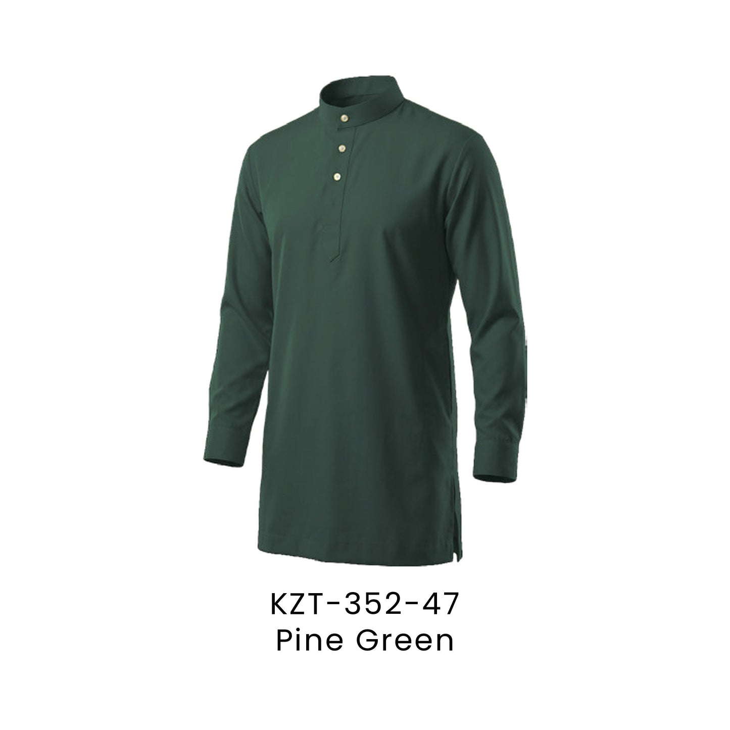 Kurta Cekak Musang - Toyobo | 170gsm | KZT-352 Slim Fit | Pine Green | KZT-352-47 | Artiztee
