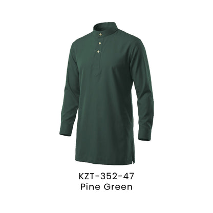 Kurta Cekak Musang - Toyobo | 170gsm | KZT-352 Slim Fit | Pine Green | KZT-352-47 | Artiztee
