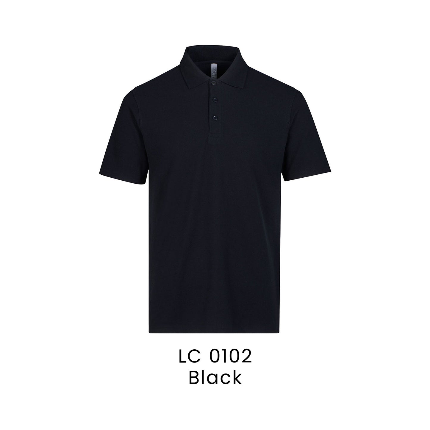 LC 0102 Black - LC01 premium CVC polo shirt