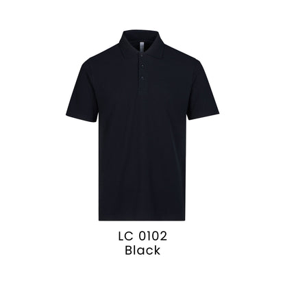 LC 0102 Black - LC01 premium CVC polo shirt