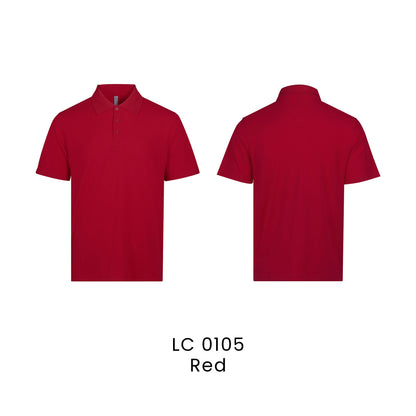 LC 0105 Red - LC01 premium CVC polo shirt