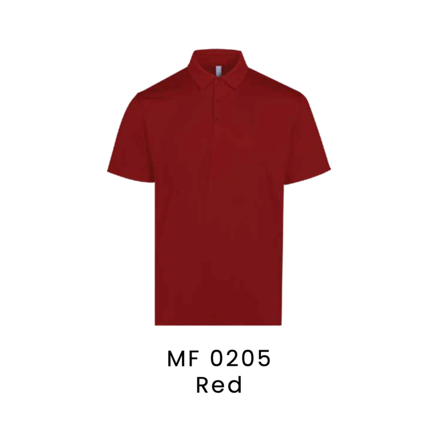 MF0205 Red premium dry-fit polo shirt 170gsm unisex nylon spandex – custom logo printing & embroidery Malaysia
