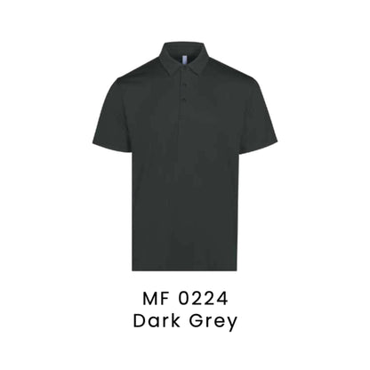MF0224 Dark Grey premium dry-fit polo shirt 170gsm unisex nylon spandex – custom logo printing & embroidery Malaysia