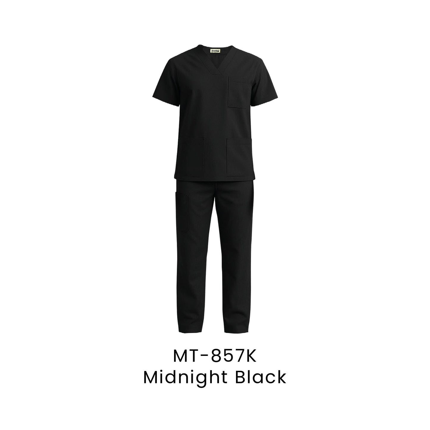 Medical Scrub - Unisex Top Only | MT-857 | Midnight Black | MT-857K | Artiztee