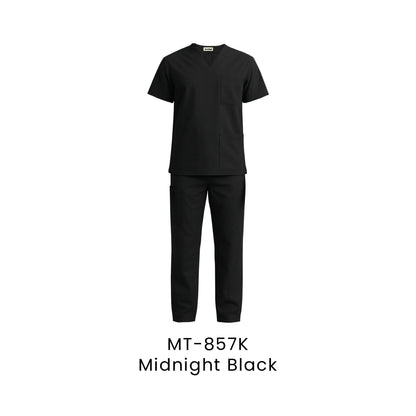 Medical Scrub - Unisex Top Only | MT-857 | Midnight Black | MT-857K | Artiztee