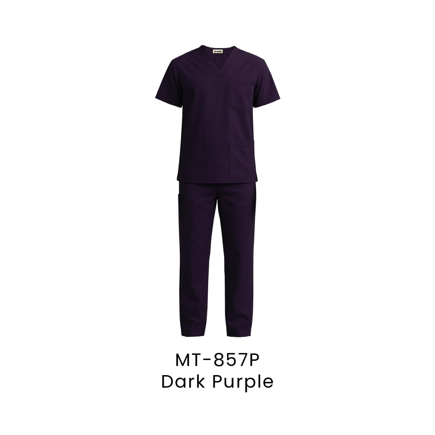 Medical Scrub - Unisex Top Only | MT-857 | Dark Purple | MT-857P | Artiztee