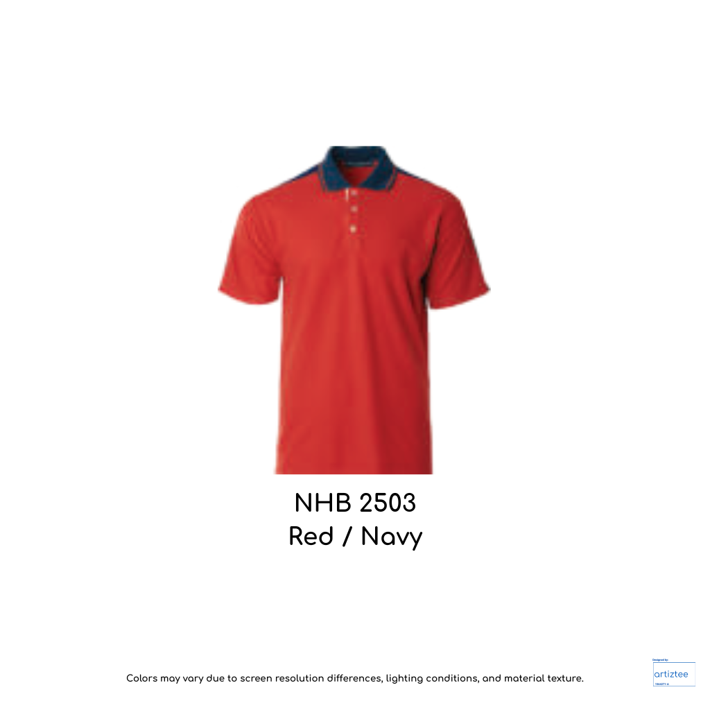 Unisex Polo - Muller 220gsm | Red Navy | NHB2503