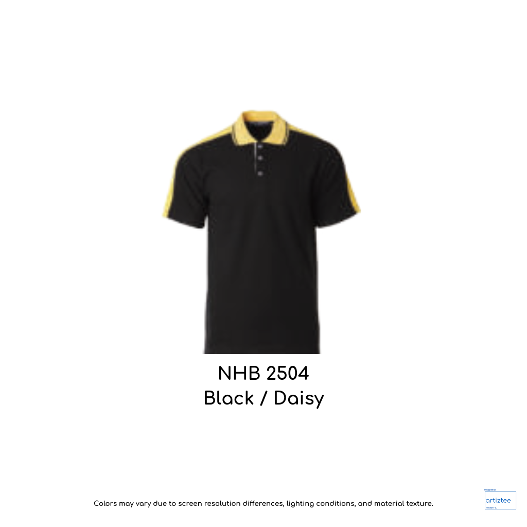 Unisex Polo - Muller 220gsm | Black Daisy | NHB2504