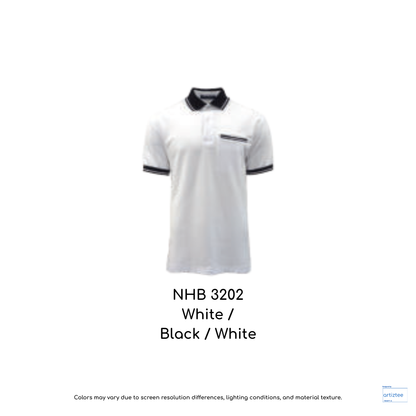 Polo - Mojo Unisex 220gsm White Black White NHB3202