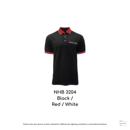 Polo - Mojo Unisex 220gsm Black Red White NHB3204