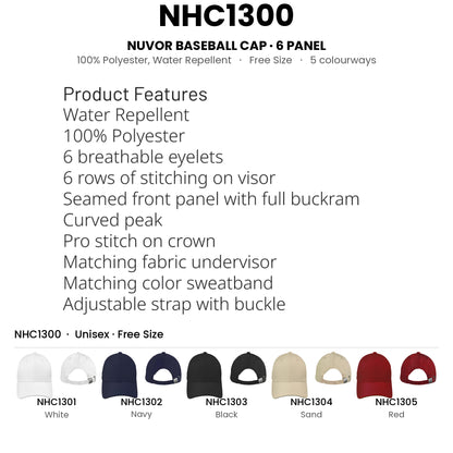 NHC1300 product features and all 5 colourways with codes and names