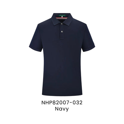 NHP82007-032 Navy - NHP82007 Eminent unisex polo in 69.4% cotton 25.5% polyester 5.1% spandex 200gsm