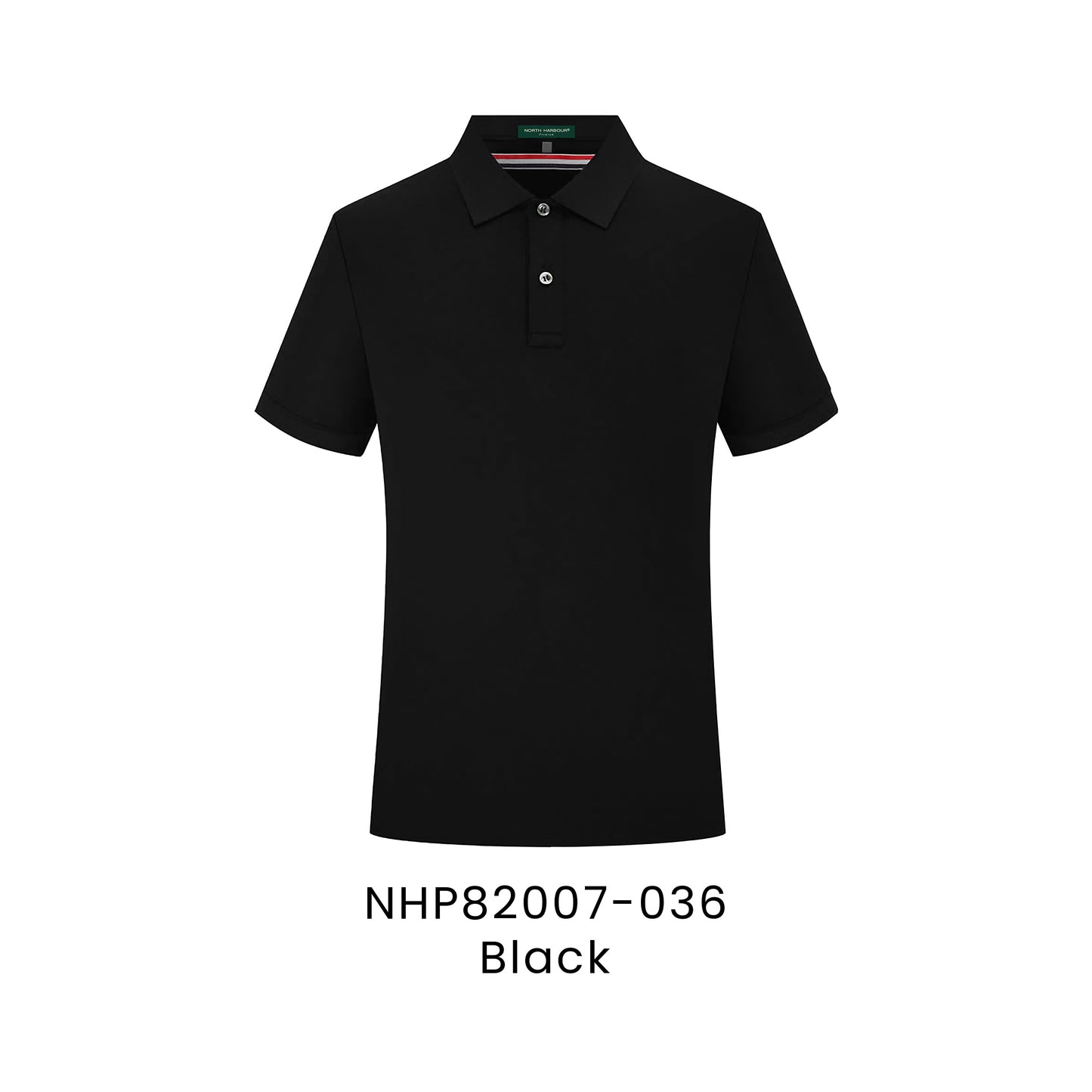NHP82007-036 Black - NHP82007 Eminent unisex polo in 69.4% cotton 25.5% polyester 5.1% spandex 200gsm