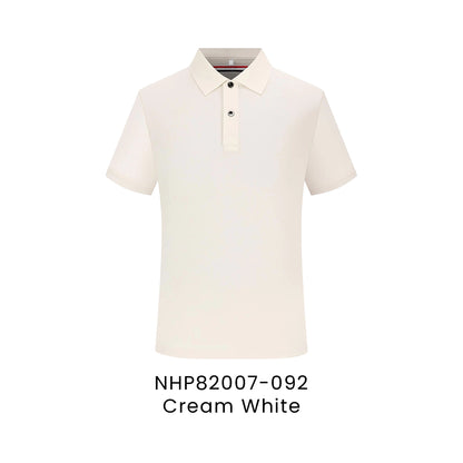 NHP82007-092 Cream White - NHP82007 Eminent unisex polo in 69.4% cotton 25.5% polyester 5.1% spandex 200gsm