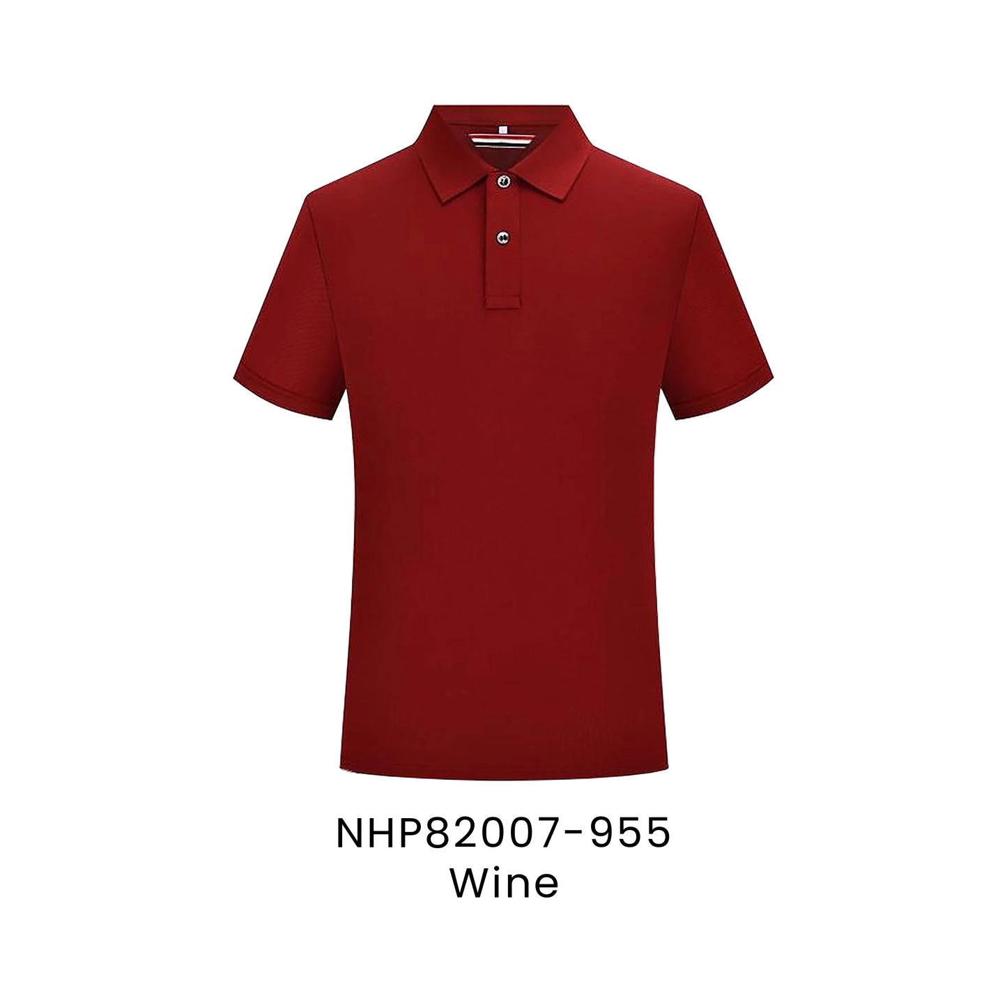NHP82007-955 Wine - NHP82007 Eminent unisex polo in 69.4% cotton 25.5% polyester 5.1% spandex 200gsm