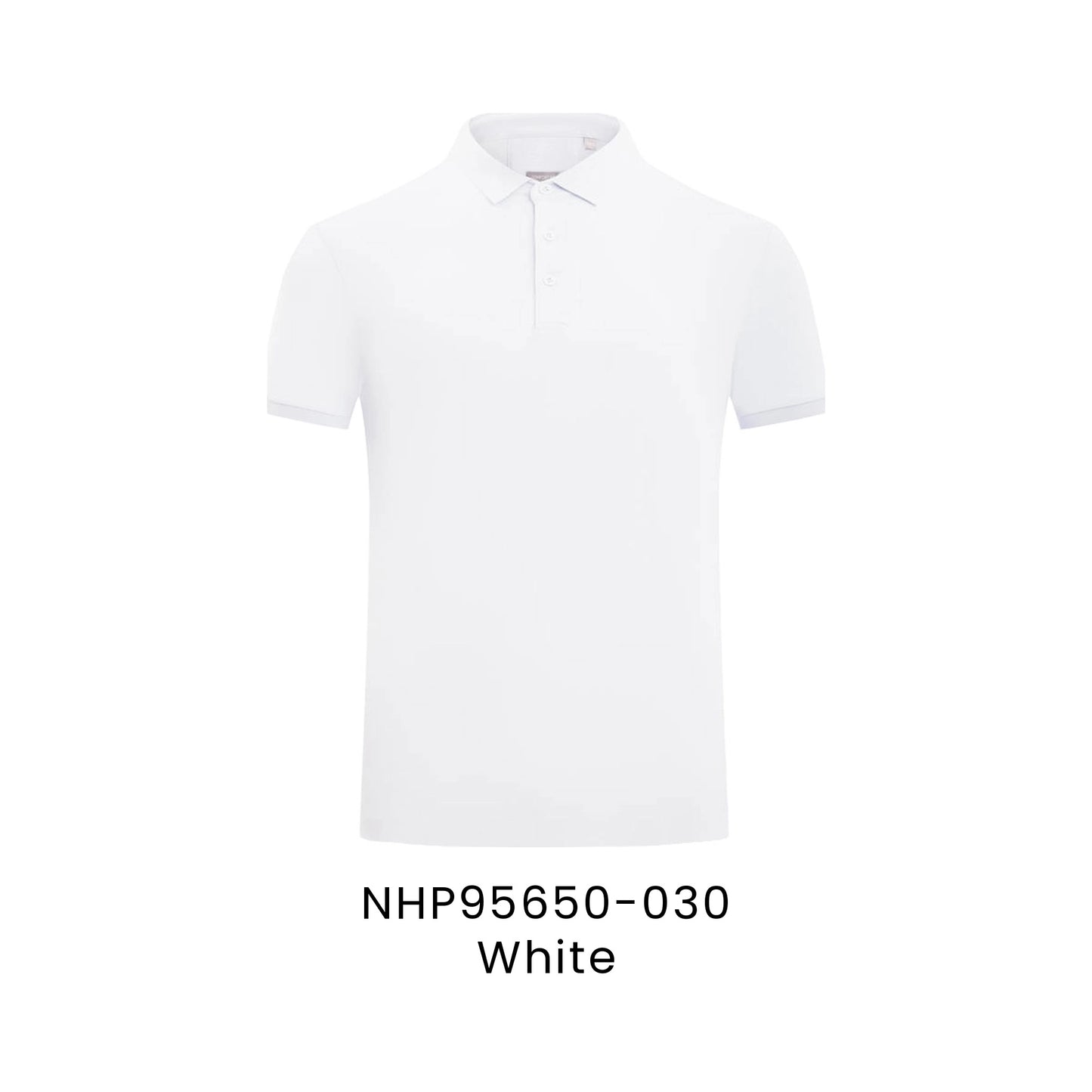 NHP95650-030 White - NHP95650 Lumin unisex polo in 50% polyester 45% cotton 5% spandex 200gsm