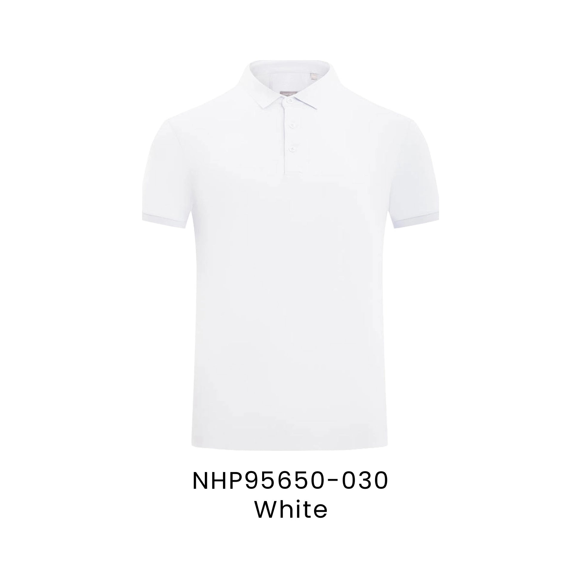 NHP95650-030 White - NHP95650 Lumin unisex polo in 50% polyester 45% cotton 5% spandex 200gsm