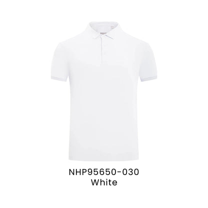 NHP95650-030 White - NHP95650 Lumin unisex polo in 50% polyester 45% cotton 5% spandex 200gsm