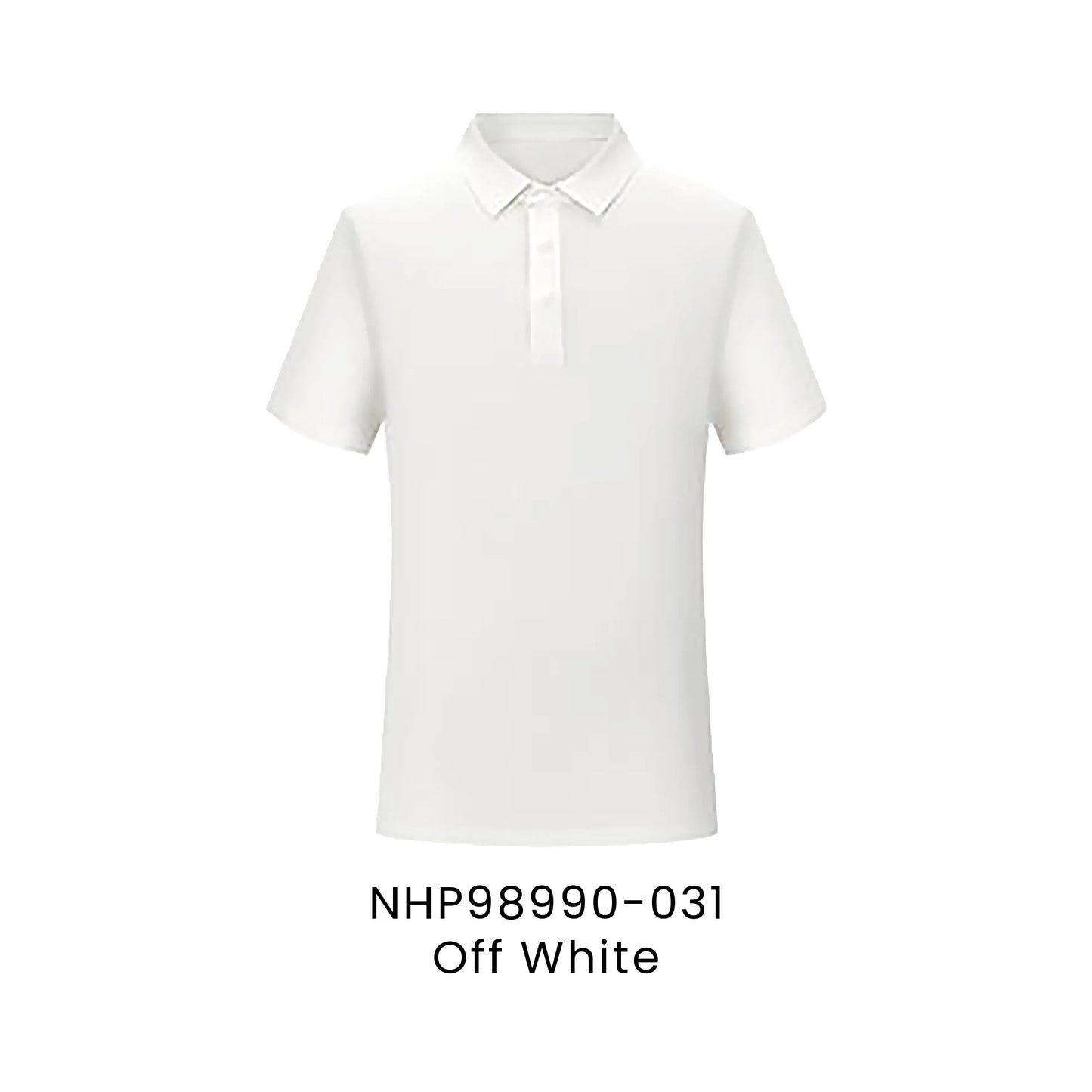 NHP98990-031 Off White - NHP98990 Noble unisex polo in 86.3% nylon 13.7% spandex 165gsm