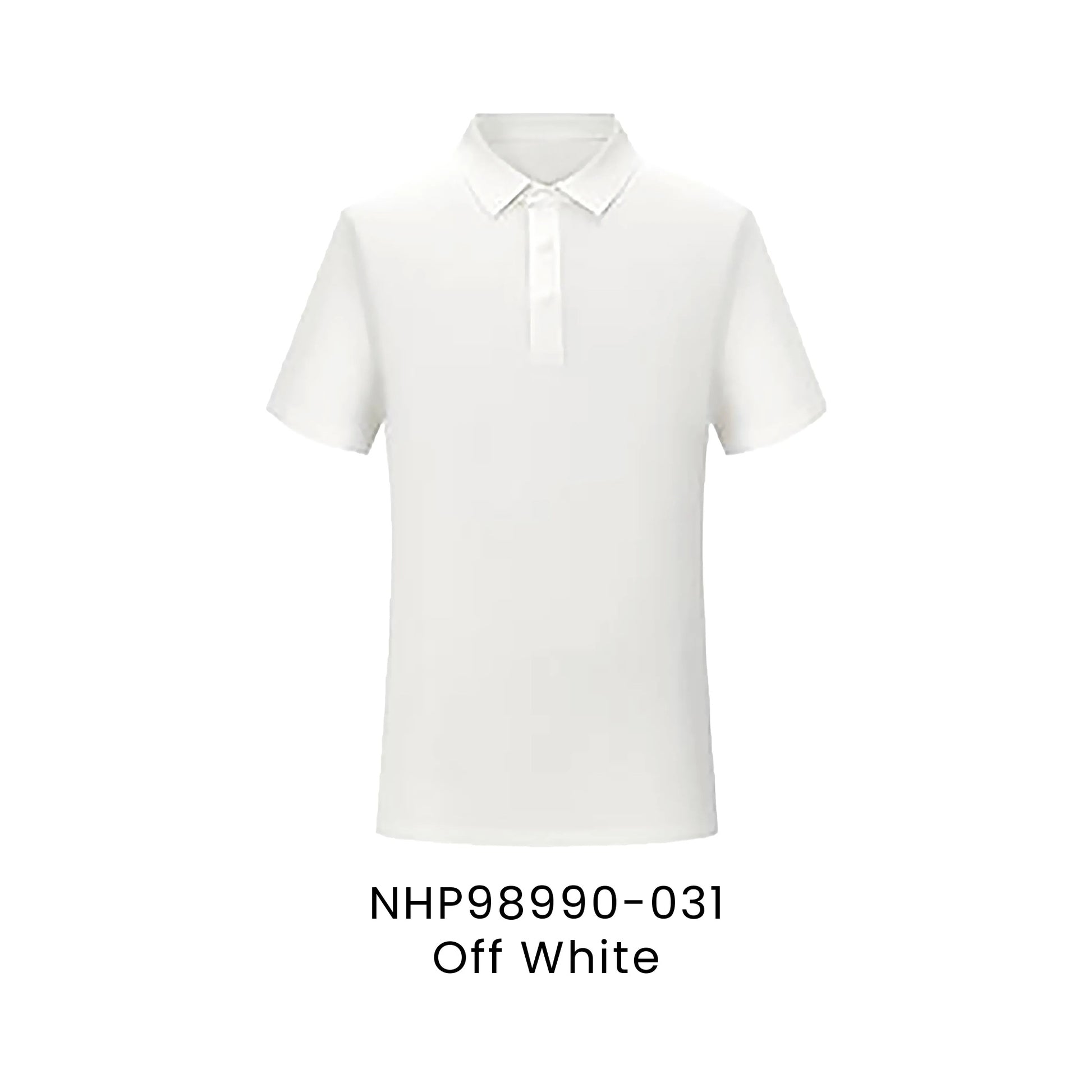 NHP98990-031 Off White - NHP98990 Noble unisex polo in 86.3% nylon 13.7% spandex 165gsm