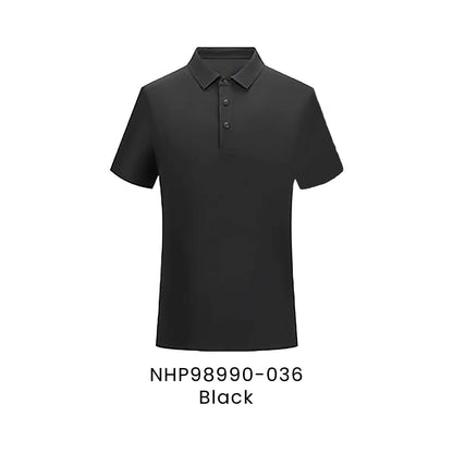 NHP98990-036 Black - NHP98990 Noble unisex polo in 86.3% nylon 13.7% spandex 165gsm