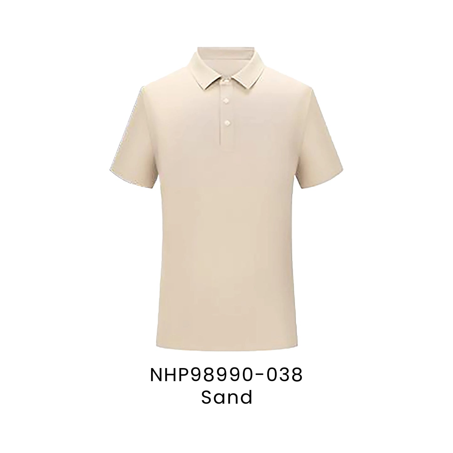 NHP98990-038 Sand - NHP98990 Noble unisex polo in 86.3% nylon 13.7% spandex 165gsm