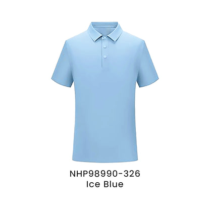 NHP98990-326 Ice Blue - NHP98990 Noble unisex polo in 86.3% nylon 13.7% spandex 165gsm