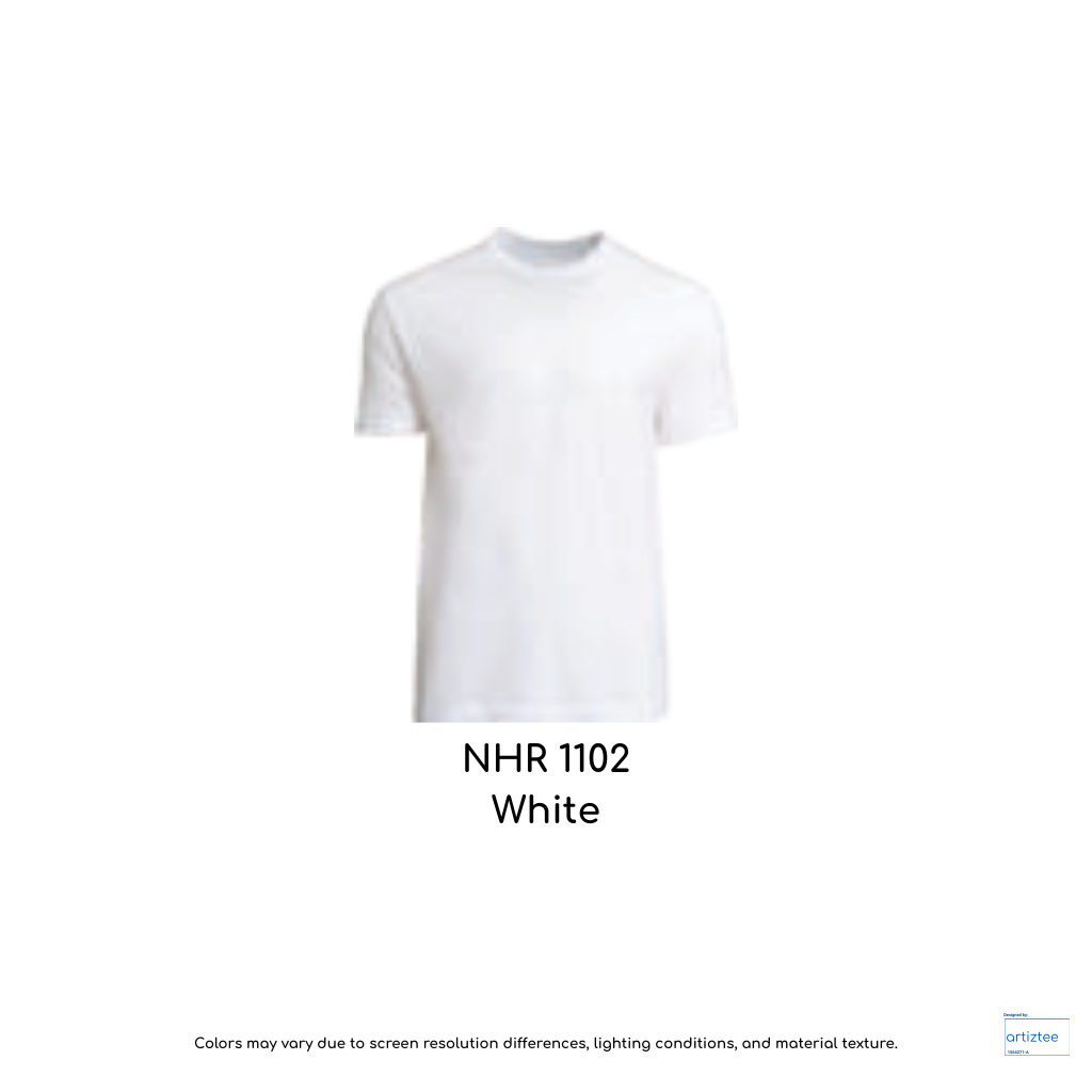 T-Shirt Adult Crew Neck Unisex 160gsm White | NHR1102