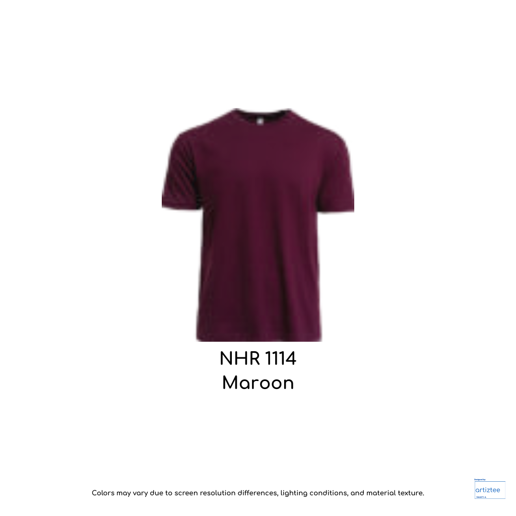 T-Shirt Adult Crew Neck Unisex 160gsm Maroon | NHR1114