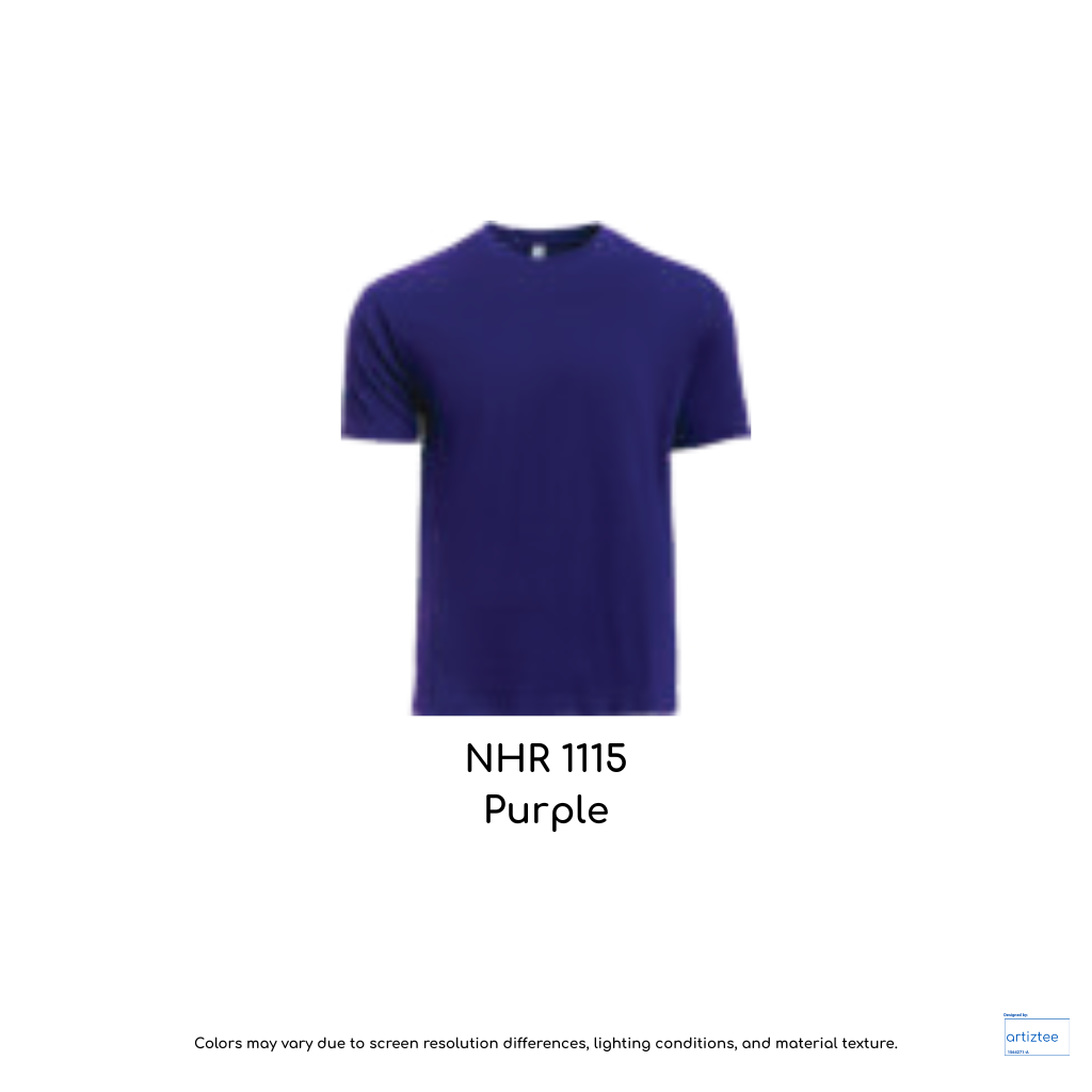 T-Shirt Adult Crew Neck Unisex 160gsm Purple | NHR1115