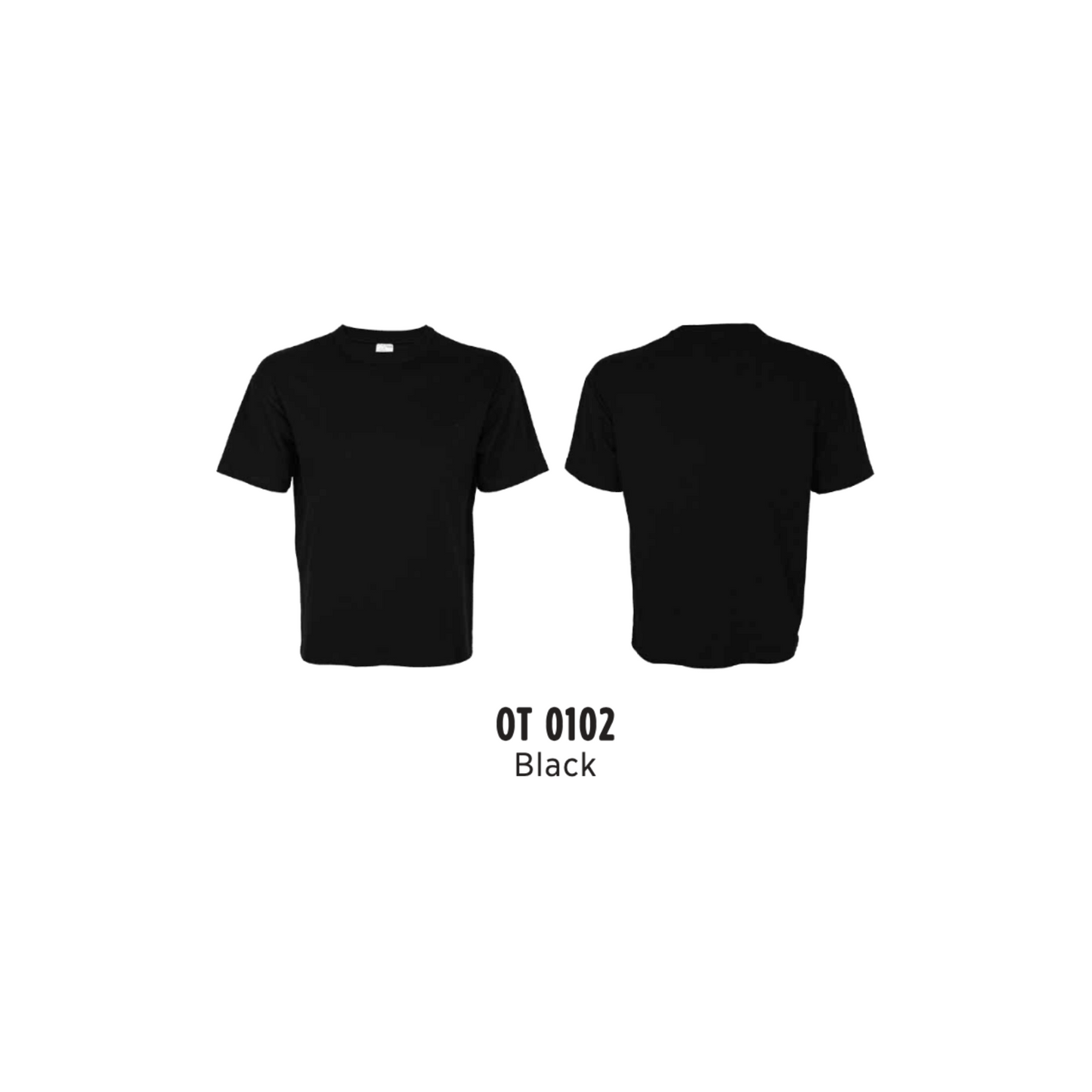 Custom Oversized T-Shirt - Unisex Oversized Short Sleeve T-Shirt | Plain | Black | OT0102