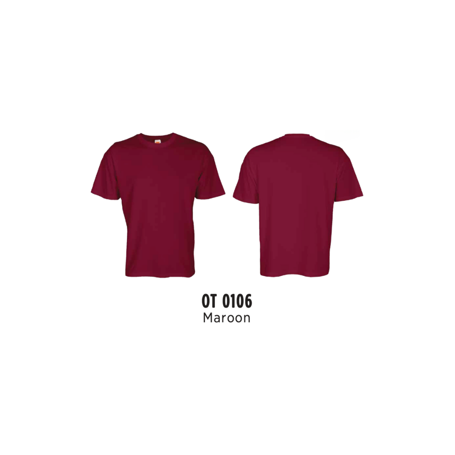 Custom Oversized T-Shirt - Unisex Oversized Short Sleeve T-Shirt | Plain | Maroon | OT0106