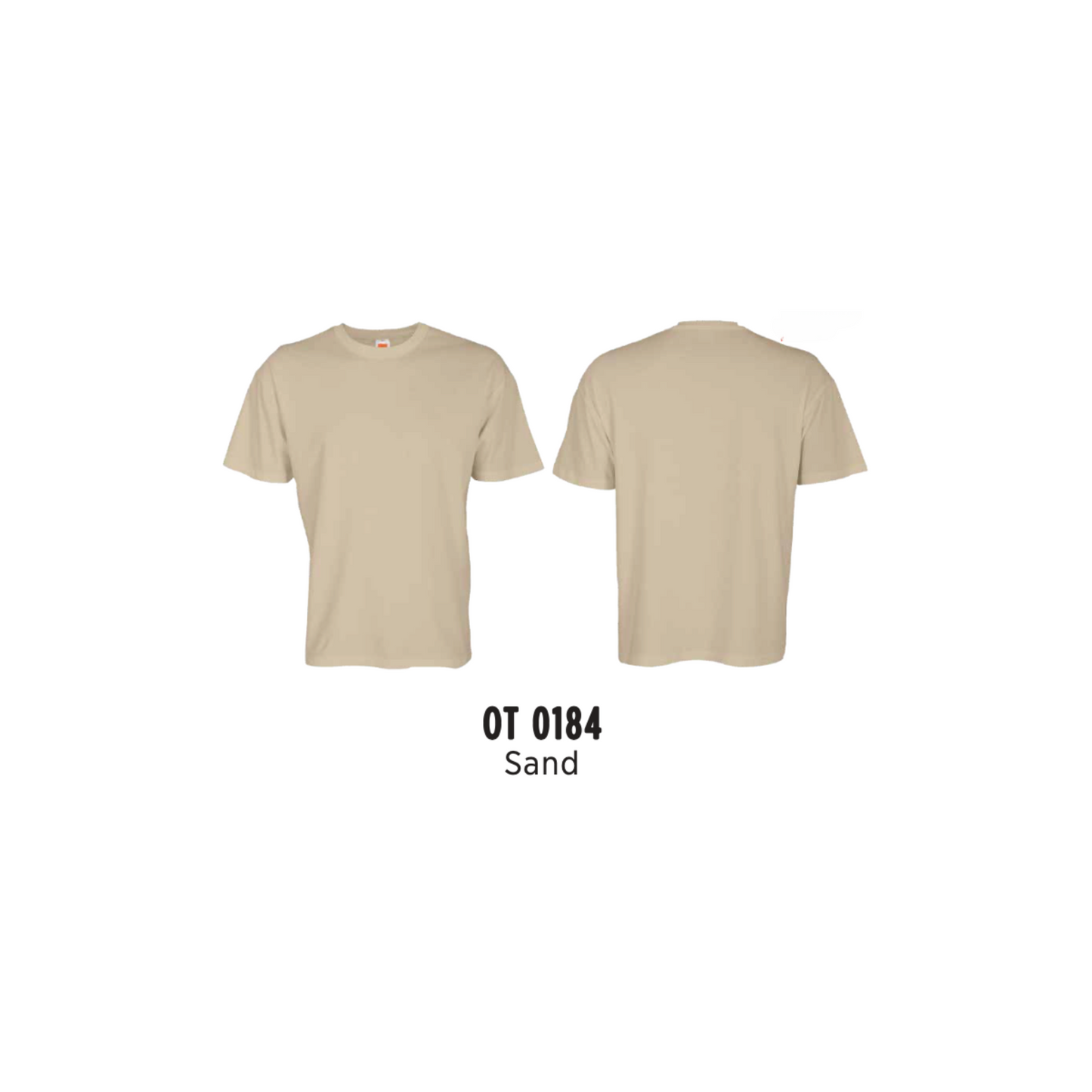 Custom Oversized T-Shirt - Unisex Oversized Short Sleeve T-Shirt | Plain | Sand | OT0184