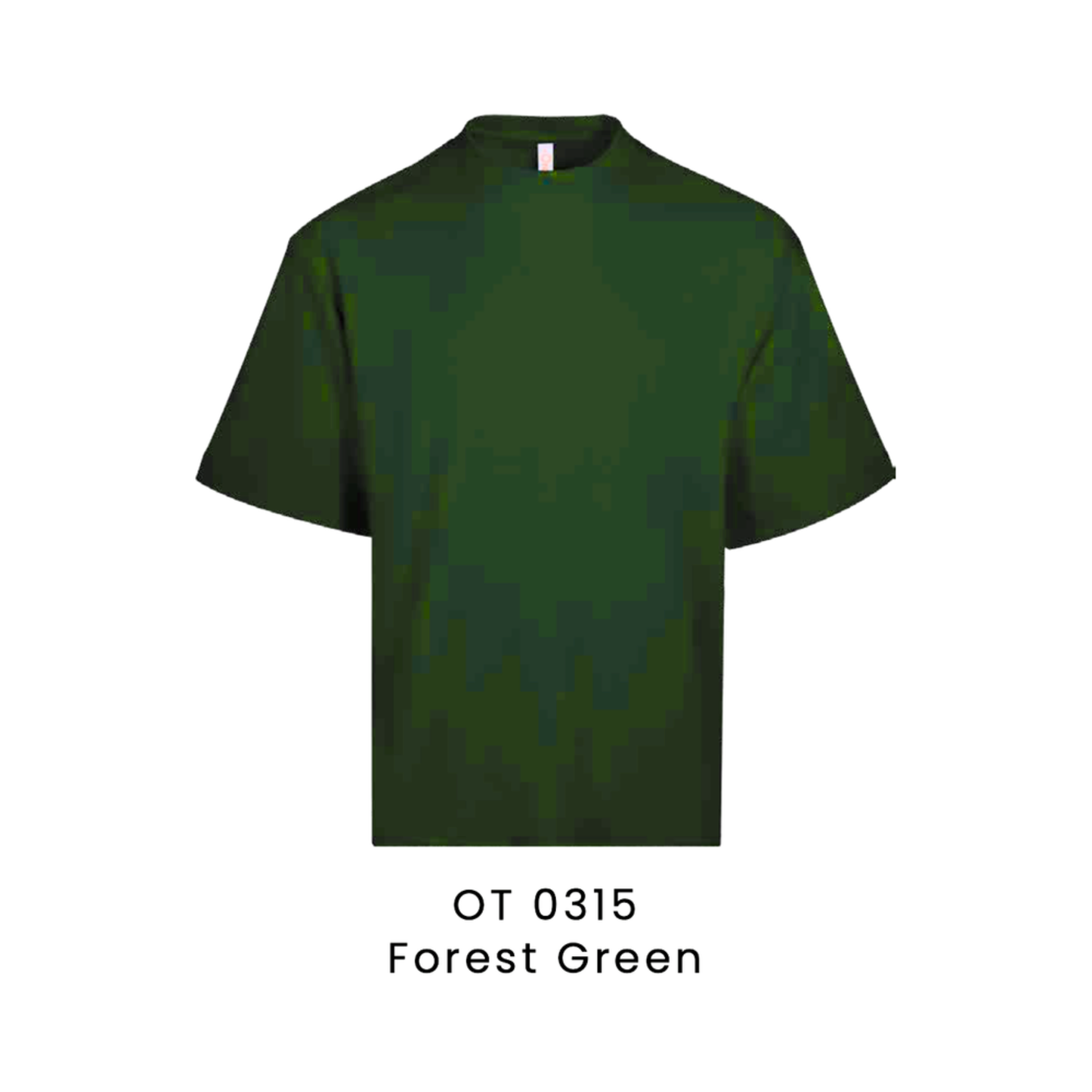 OT0315 Forest Green premium oversized t-shirt 280gsm unisex – custom logo printing & embroidery Malaysia