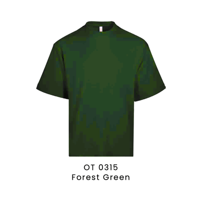 OT0315 Forest Green premium oversized t-shirt 280gsm unisex – custom logo printing & embroidery Malaysia