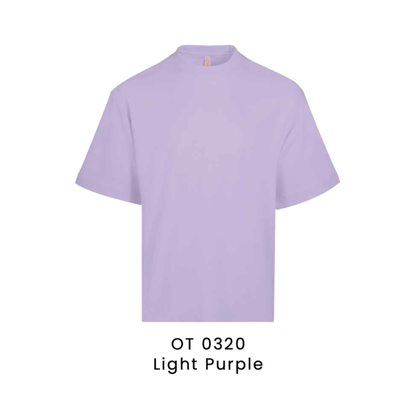 OT0320 Light Purple premium oversized t-shirt 280gsm unisex – custom logo printing & embroidery Malaysia