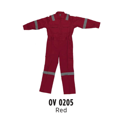 ov0205-cotton-coverall-with-reflective-tape-unisex-plain-red