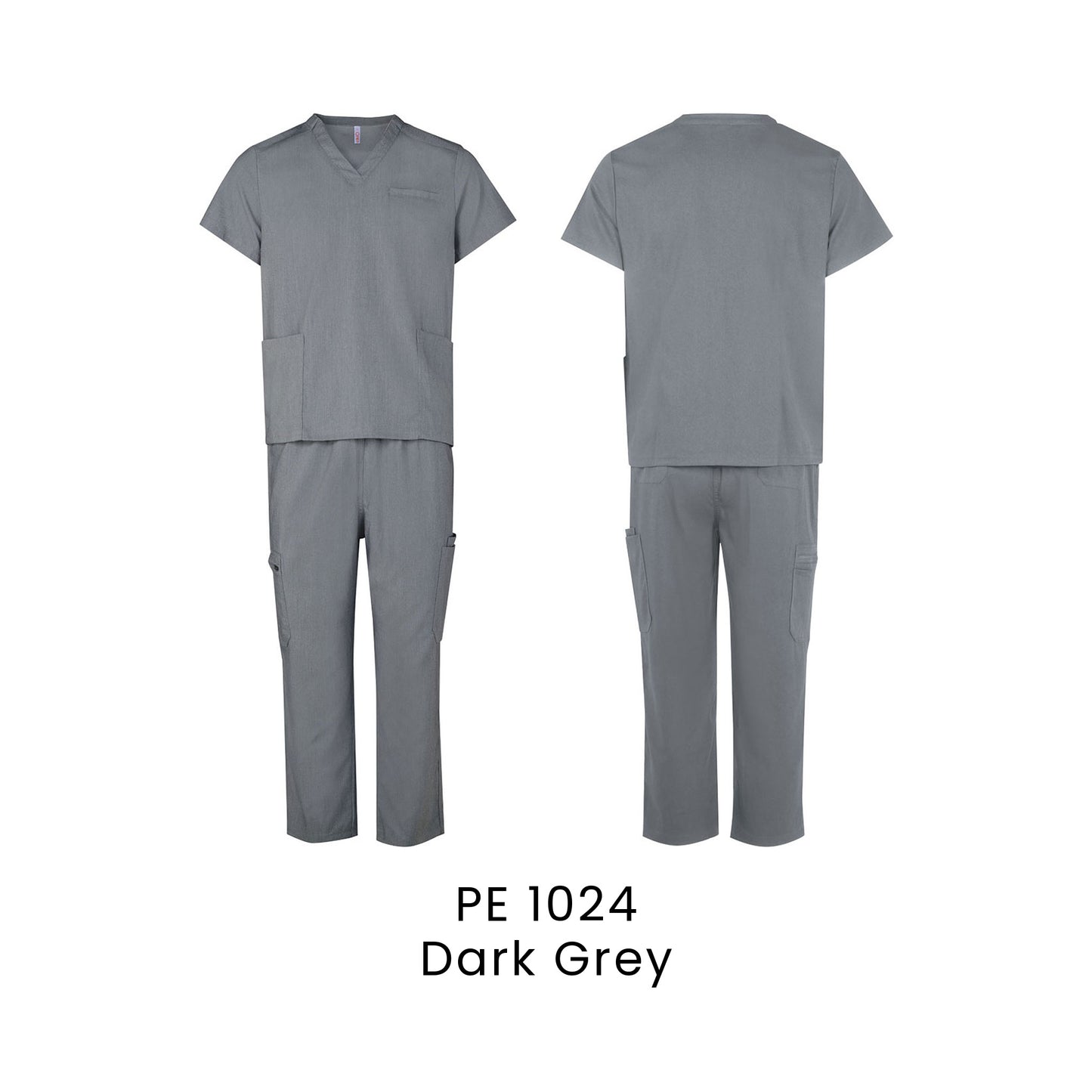 PE 1024 Dark Grey - PE10 medical scrub set