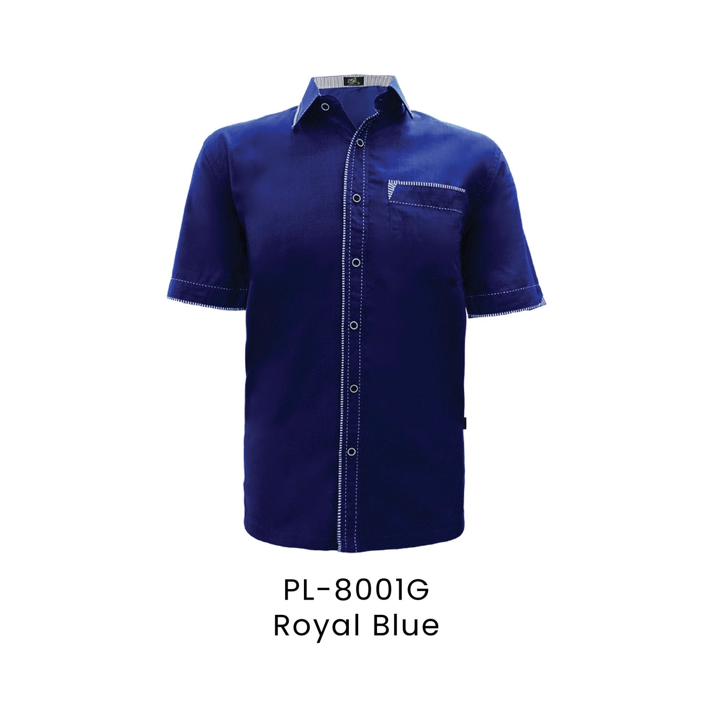 Corporate Uniform - Cotton Linen | 130gsm | PL-8001 Men Short Sleeves | Royal Blue | PL-8001G | Artiztee