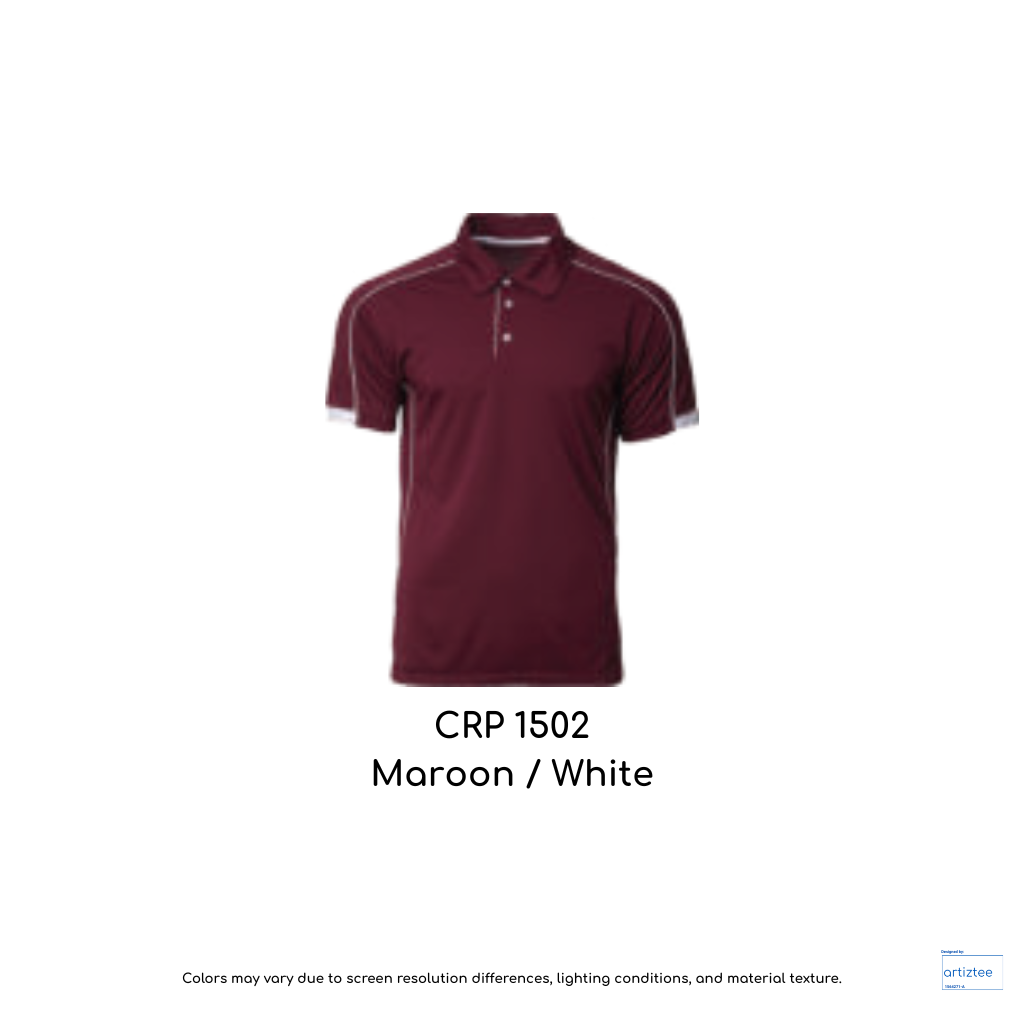 Polo Finisher Unisex 160gsm CRP1502 Maroon White