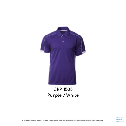 Polo Finisher Unisex 160gsm CRP1503 Purple White
