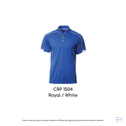 Polo Finisher Unisex 160gsm CRP1504 Royal White