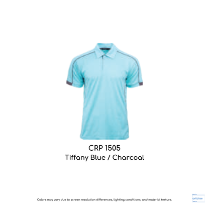 Polo Finisher Unisex 160gsm CRP1505 Tiffany Blue Charcoal