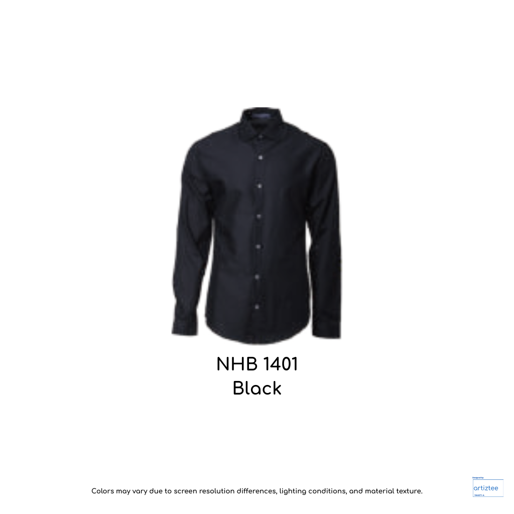 Premium Oxford Shirt Unisex 160gsm NHB1401 Black