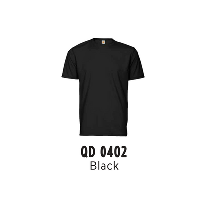 Custom T-Shirt - Unisex Microfibre Eyelet Short Sleeve T-Shirt | Plain | Black | QD0402