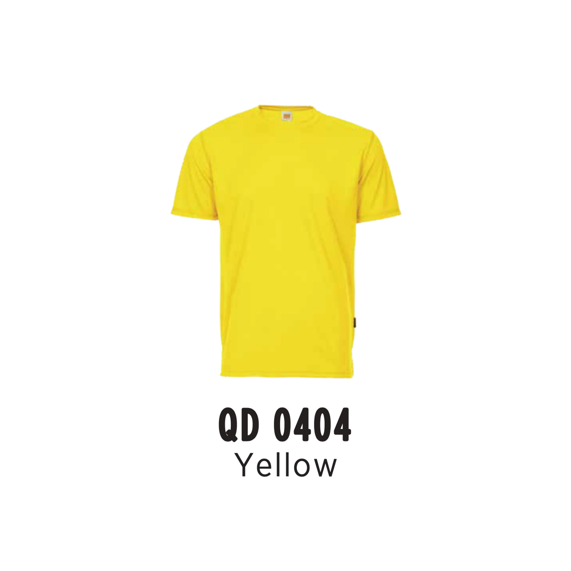 Custom T-Shirt - Unisex Microfibre Eyelet Short Sleeve T-Shirt | Plain | Yellow | QD0404